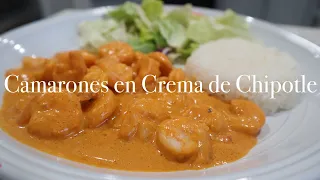 Camarones en Crema de Chipotle