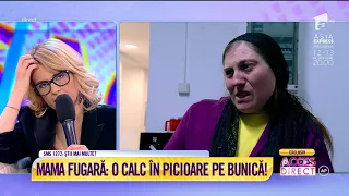 Scandal în direct! Mama fugară și cu tupeu a plecat nervoasă din platoul Acces Direct