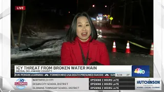 Water Main Break Adds to Icy Conditions in Delaware County Town