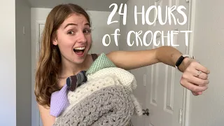 How Much Can I Crochet in 24 Hours? | Crochet With Me Vlog | Crochet Sweater | Crochet Tank Top