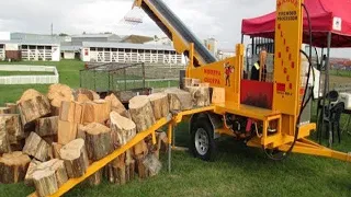 Amazing Automatic Homemade Firewood Processing Machines, Fastest Wood Splitting Machines Working