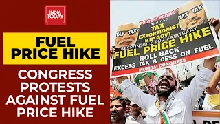 Congress Stages Nationwide Protest Against Fuel Price Hike