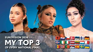 My Top 3 Of Every National Final - Eurovision 2024