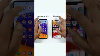 samsung a72 vs iphone 11 pro max Speed Test #shorts #short