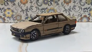 cardboard car BMW E30/how to make a car from cardboard at home