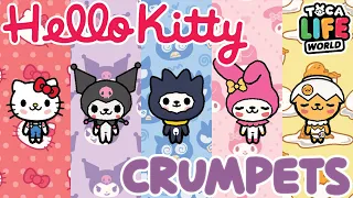 ALL NEW Hello Kitty CRUMPETS on Toca Life World! TODOS OS NOVO CRUMPETS Hello Kitty Toca Boca! Skit