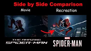 The Amazing Spider-Man Final Swing Side by Side Comparison Scene Recreation in Spider-Man:Ps5