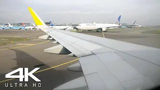 [4K] – Awesome  Amsterdam Airport Landing – Vueling Airlines - Airbus A321 - Wingview
