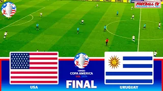 USA vs URUGUAY | COPA AMERICA 2024 FINAL | Full Match & All Goals | PES Gameplay PC