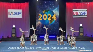 Great Whites  IO6 - Worlds 2024 - Day 2 - Cheer Sport Sharks