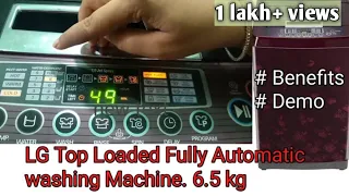 LG Top Loaded Fully Automatic Washing Machine Demo||Turbo Drum 6.5 kg||How to use LG washing machine