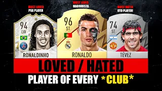 Most LOVED/HATED FOOTBALLER of Every CLUB! 😱😵 ft. Ronaldo, Dinho, Tevez… etc