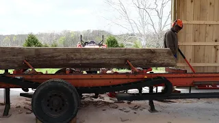 Mystery log on the sawmill