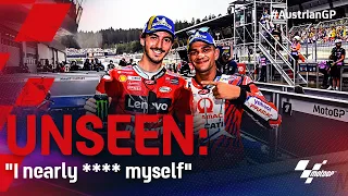 Unseen: "I nearly **** myself" - podium finishers reveal all