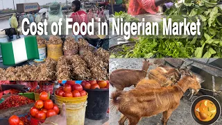 MARKET VLOG| Buying a Goat in LAGOS, Cost of FOOD items in Nigeria 🇳🇬/ I don go wie i no know oo