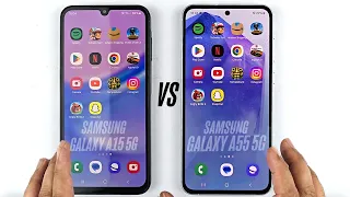 Samsung A15 vs Samsung A55 Speed test in 2024