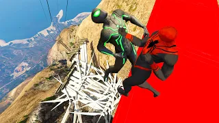 GTA V - Best Extreme Ragdolls And Fails V.17 (Big Time Spider-Man VS Spider-Man Assasin)