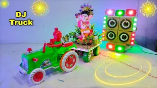 Navratri Durga Murti Mini Dj Truck Radha Krishna Dj Light Trolley | Gauri Ganesh Poja Big Dj Truck