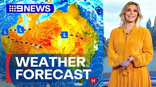 Australia Weather Update: Warm and cloudy conditions expected | 9 News Australia