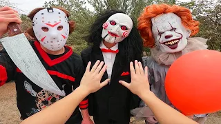 Halloween Villains VS Parkour POV (Jigsaw, Pennywise, Jason Voorhees)