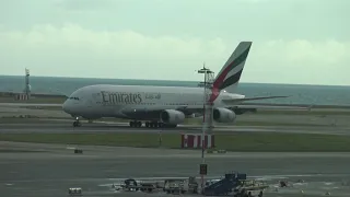 Emirates A380 Take Off. Nice Cote D'Azur Airport, Nice, France