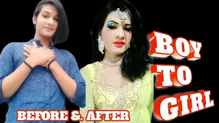 BEFORE & AFTER BOY TO GIRL MAKEUP TRANSFORMATION | DANCER & ARTIST | #boytogirlmakeuptransformation