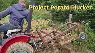 I BUILT A POTATO HARVESTER USING ONLY JUNK!!!! Digging 750lbs of potatoes FAST!!!