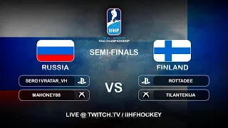 #IIHFEsports Fan Championship Semifinals: Russia vs Finland | #IIHFWorlds 2020