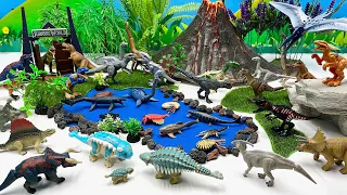 Dinosaur Lego Small World | Diorama For Dinos With T-Rex Pyroraptor