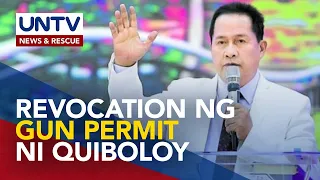 Rekomendasyon ng FEO na kanselahin ang gun permit ni Quiboloy, posibleng desisyunan ngayong linggo