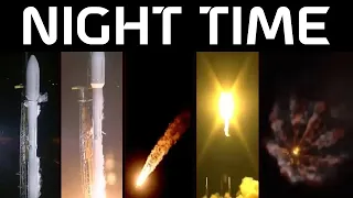 Rocket Launch Compilation - SpaceX (Night Time Launches)