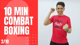 10 MIN COMBAT-BOXING WORKOUT You Can Do at Home • 1200 Steps • EASY to Follow • Walking Workout #134