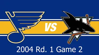 Highlights: Blues at Sharks: 2004 Game 2 West Quarterfinals