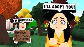 Adopting A HOMELESS BABY In Bloxburg! (Roblox)