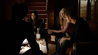 TVD 5x20 - Damon, Caroline, Elena and Stefan play 'Never Have I Ever' | Delena Scenes HD