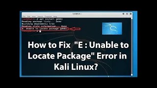 # How to Fix E   Unable to Locate Package Error In Kali Linux 2020 2 #