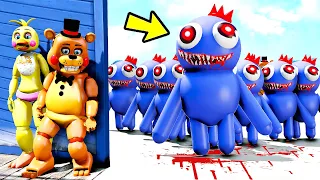 ANIMATRONICS ENCONTRARAM Todos os BLUE.exe Rainbow Friends? | GTA V Five Nights at Freddy's