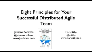 Eight Principles for your successful Distributed Agile Team