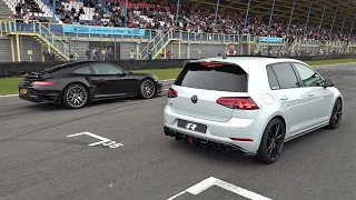 Volkswagen Golf 7.5 R vs Porsche 991 Turbo S