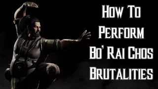 Kombat Tips - How to perform Bo' Rai Chos Brutalities