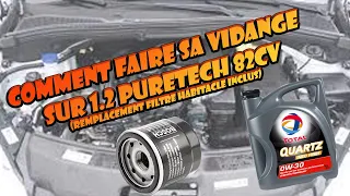 GASOTECH - !!!! L'ASTUCE QUI SERT BIEN !!!! Vidange moteur 1.2 PURETECH 82cv et 110cv