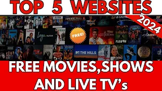 Top 5 Websites for FREE MOVIES, TV SHOWS & ANIME in 2024 (Secret Websites) fully legal !