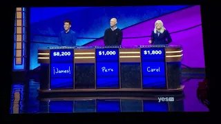 Jeopardy FUNNY Moment, James Holzhauer runs from his podium 😜 (5/3/19)