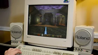 Playing the 2021 Quake Remaster on a CRT