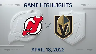 NHL Highlights | Devils vs. Golden Knights - Apr 19, 2022