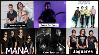 Hombres G,Enanitos Verdes,Soda Estéreo,Jaguares, Mana,Cafe Tacvba MIX EXITOS - Música Rock Española