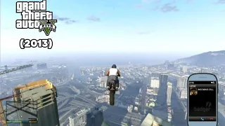 Evolution of Jumping from The Buildings with Motorcycle in GTA Series