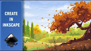 Autumn landscape. Made in Inkscape (Speed Art)