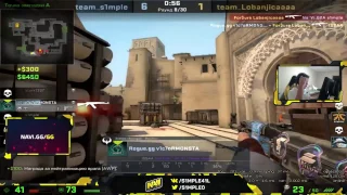 Na`Vi s1mple play VS JW and dennis FPL game
