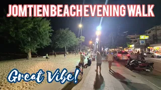 Jomtien Pattaya Beach Evening Walk. Great vibe!